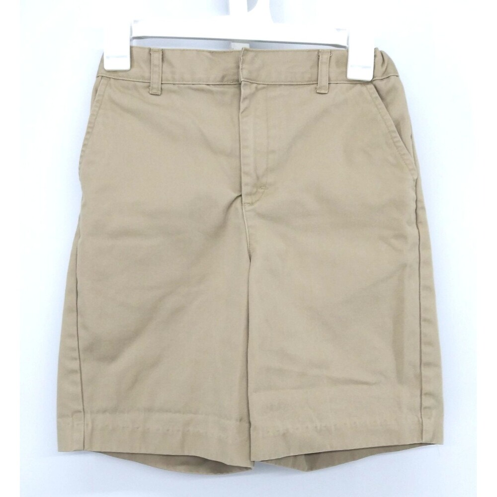 Classroom School Uniform Shorts Boys Size 12 Khaki Flat Front Pockets Adjustable